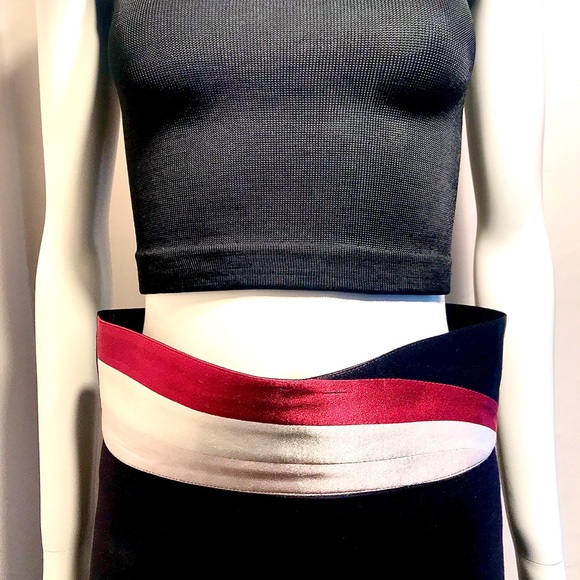 Black, Burgundy, Beige Waistline Belt main image 7